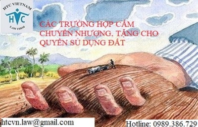 CÁC TRƯỜNG HỢP CẤM CHUYỂN NHƯỢNG, TẶNG CHO QUYỀN SỬ DỤNG ĐẤT