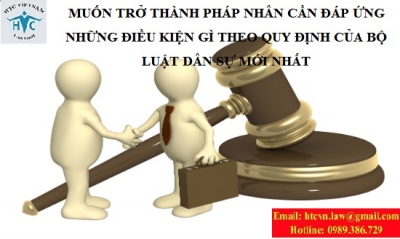 MUỐN TRỞ THÀNH PHÁP NHÂN CẦN ĐÁP ỨNG NHỮNG ĐIỀU KIỆN GÌ THEO QUY ĐỊNH CỦA BỘ LUẬT DÂN SỰ MỚI NHẤT