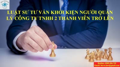 ​THAM VẤN LUẬT SƯ KHỞI KIỆN NGƯỜI QUẢN LÝ CÔNG TY TNHH 2 THÀNH VIÊN TRỞ LÊN