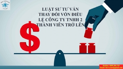 LỢI ÍCH KHI MỜI LUẬT SƯ TƯ VẤN THAY ĐỔI VỐN ĐIỀU LỆ CÔNG TY TNHH 2 THÀNH VIÊN TRỞ LÊN