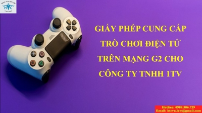 Tư vấn về Giấy phép cung cấp trò chơi điện tử trên mạng G2 cho Công ty TNHH 1TV