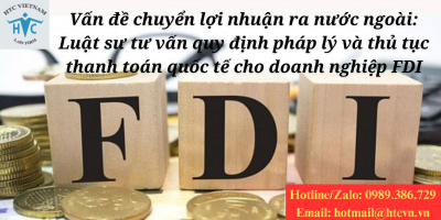 Vấn đề chuyển lợi nhuận ra nước ngoài: Luật sư tư vấn quy định pháp lý và thủ tục thanh toán quốc tế cho doanh nghiệp FDI