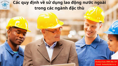 Các quy định về sử dụng lao động nước ngoài trong các ngành đặc thù