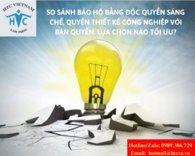So sánh bảo hộ bằng độc quyền sáng chế, quyền thiết kế công nghiệp với bản quyền. Lựa chọn nào tối ưu?