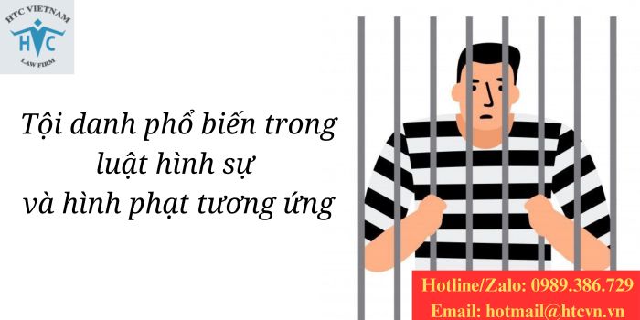 Tội danh phổ biến trong luật hình sự
