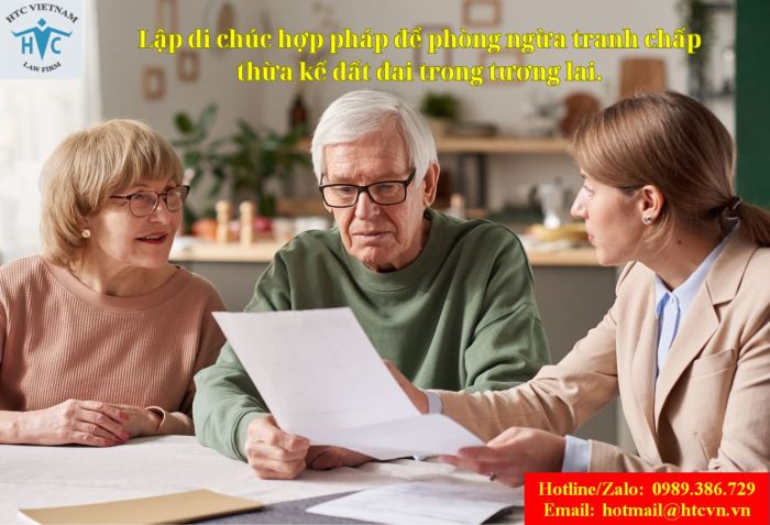 Lập di chúc hợp pháp để phòng ngừa tranh chấp thừa kế đất đai trong tương lai.