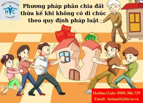 Phương pháp phân chia đất thừa kế khi không có di chúc theo quy định pháp luật.