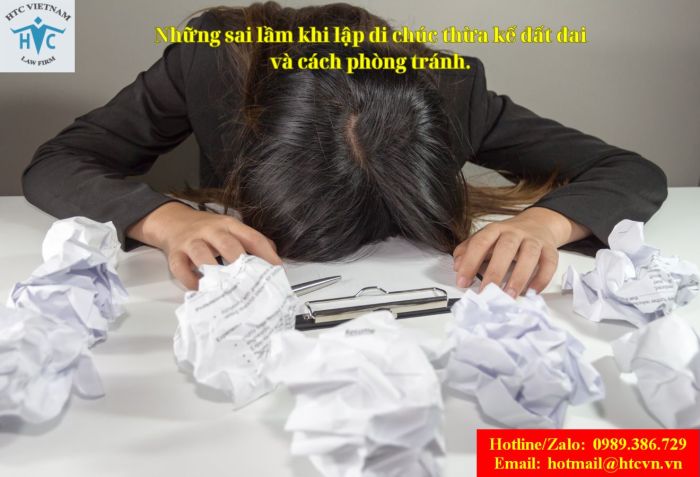 Những sai lầm khi lập di chúc thừa kế đất đai và cách phòng tránh.